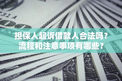 北京担保人起诉借款人合法吗？流程和注意事项有哪些？