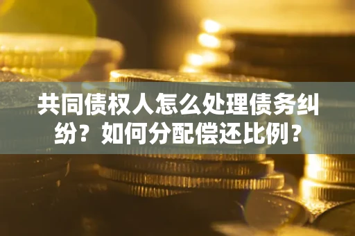 北京共同债权人怎么处理债务纠纷？如何分配偿还比例？