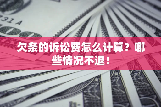 北京欠条的诉讼费怎么计算？哪些情况不退！