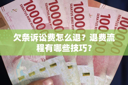 北京欠条诉讼费怎么退？退费流程有哪些技巧？