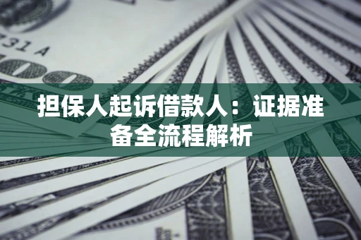 北京担保人起诉借款人：证据准备全流程解析