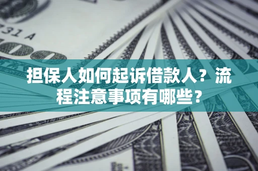 北京担保人如何起诉借款人？流程注意事项有哪些？